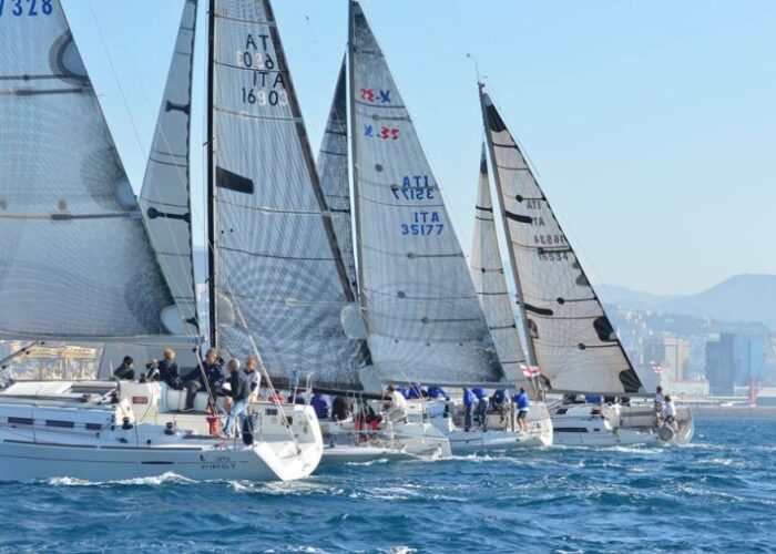 foto linea di partenza campionato della lanterna 2018 a genova
